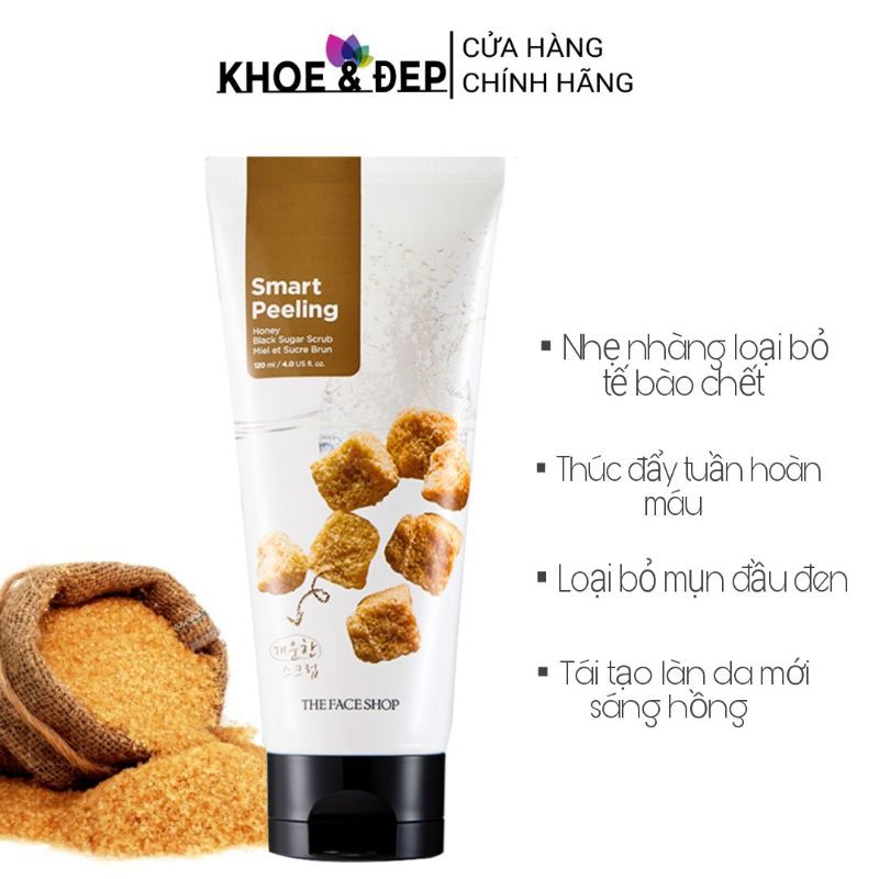 Tẩy Tế Bào Chết Đường Đen Mật Ong THEFACESHOP ⭐CHÍNH HÃNG⭐ Honey Black Sugar Scrub 120ml