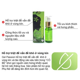GEL BÔI SIÊU TRƠN VÀ TĂNG HƯNG PHẤN CHO NỮ PASSION