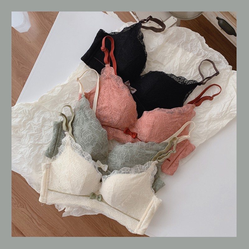 Set nội y ren cao cấp Hoàng Underwear, bộ đồ lót mút mỏng ren nơ không gọng - 133 | BigBuy360 - bigbuy360.vn