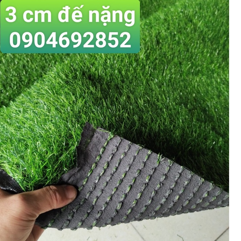 Thảm cỏ nhân tạo sợi 3 cm - 11 mũi đế dù nặng sân vườn