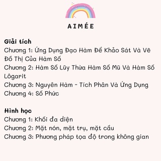 Sticker Tiêu Đề Chương Toán 12 ( Math 12) | Aimée