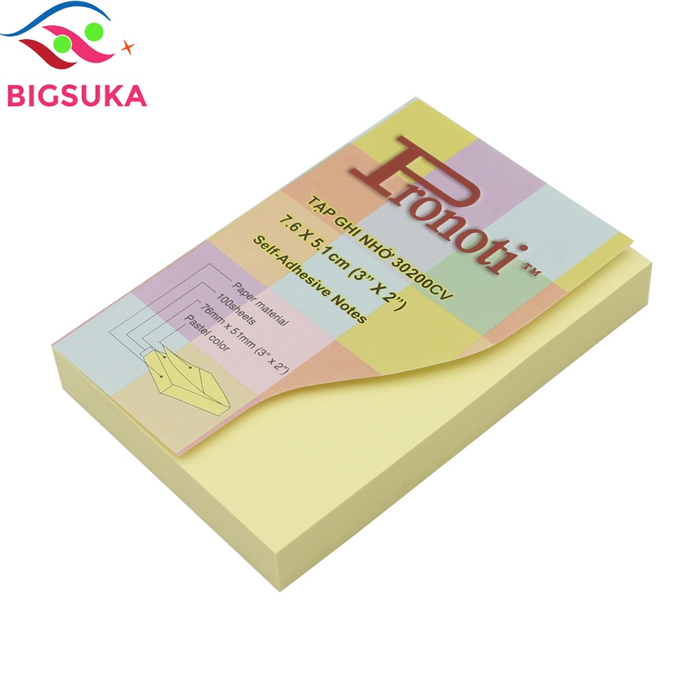 Giấy Note ghi chú Pronoti 2x3mm 100 tờ BIGSUKA