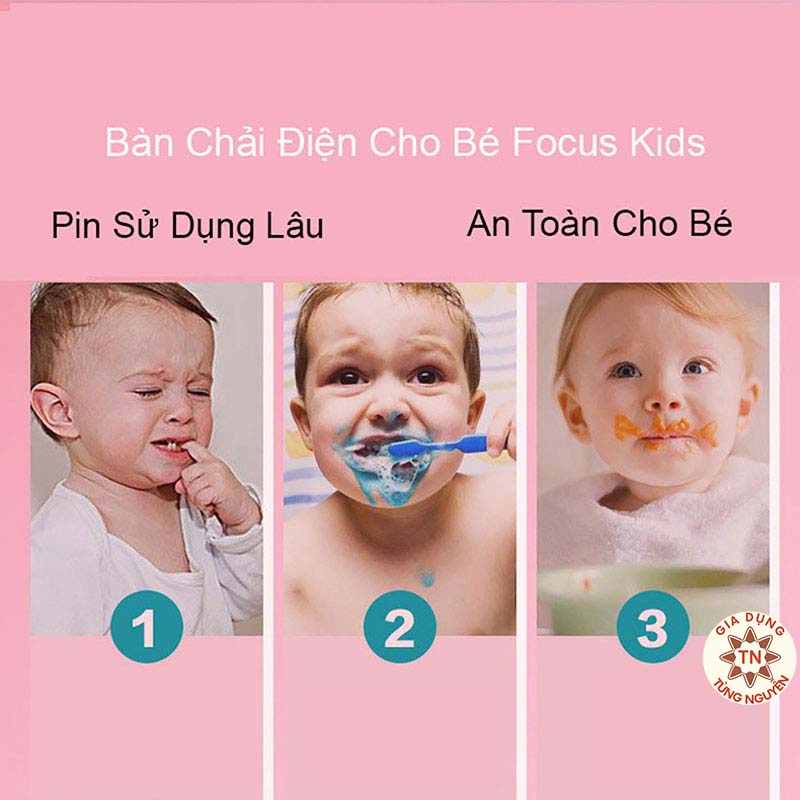 Bàn chải đánh răng tự động cho bé dùng pin - hàng cao cấp [BÀN CHẢI EM BÉ]