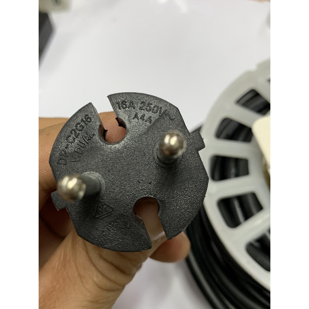 Dây nguồn nối dài 6m, chân cắm 2 chấu, hàng zin theo máy hút bụi có dây thiều quấn lại