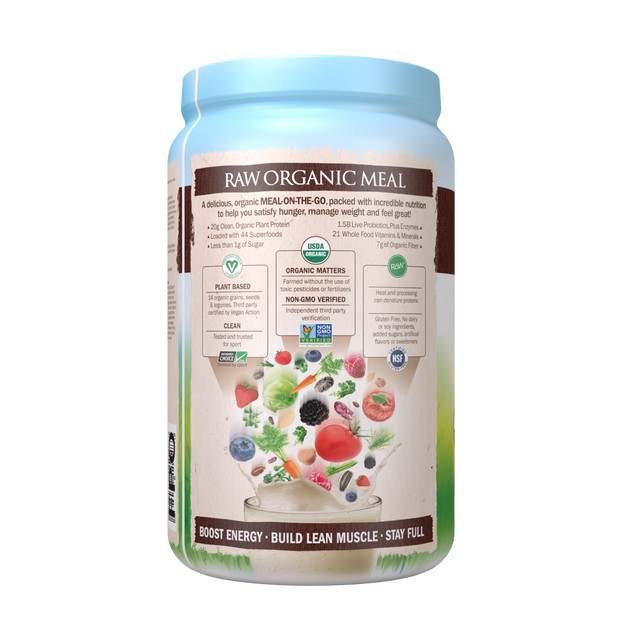 Bột Protein hữu cơ thay bữa ăn thuần chay (Raw Organic Meal) - Garden of Life - HCMShop