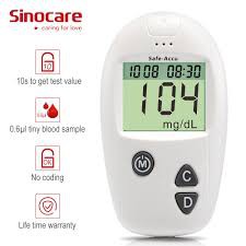 Máy đo đường huyết Sinocare Safe-Accu + 50 que thử TẶNG THÊM 50 kim chích máu