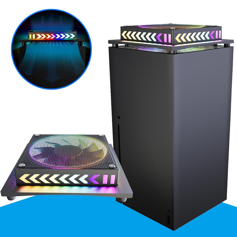 Quạt Tản Nhiệt Chống Bụi Bằng Kim Loại Có Đèn LED RGB Cho Xbox Series X