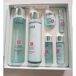 Bộ dưỡng Ohui Xanh Miracle Aqua