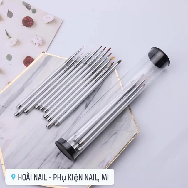 Set cọ Dingxi nhật kèm hộp - phụ kiện nail giá rẻ