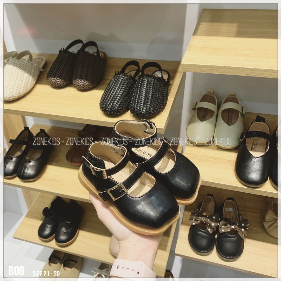 Giày búp bê hai quai dán cho bé gái Zonekids - B06