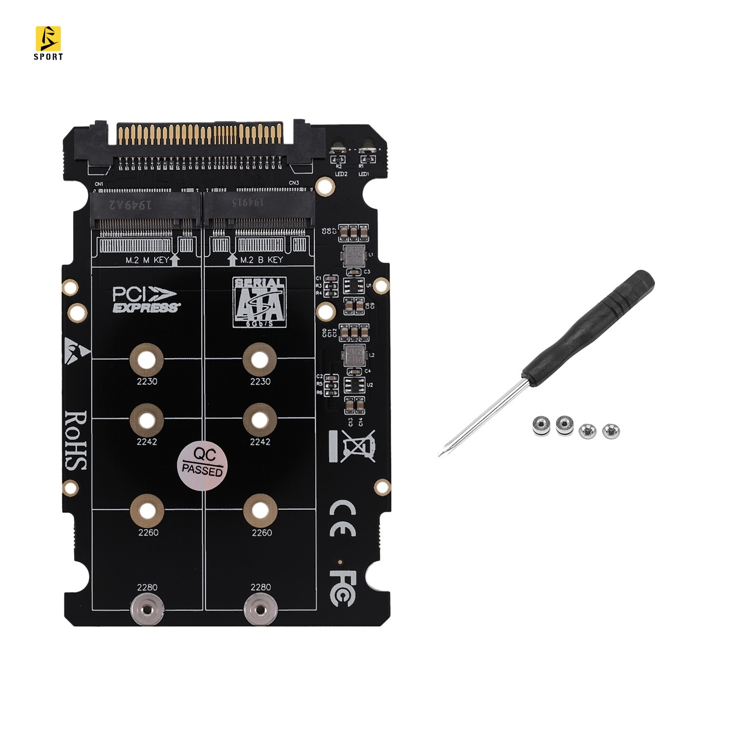 Mạch chuyển đổi 2 trong 1 từ M.2 NVME và SATA-Bus NGFF SSD sang PCI-E U.2 SFF-8639 PCIE M2 cho máy tính để bàn