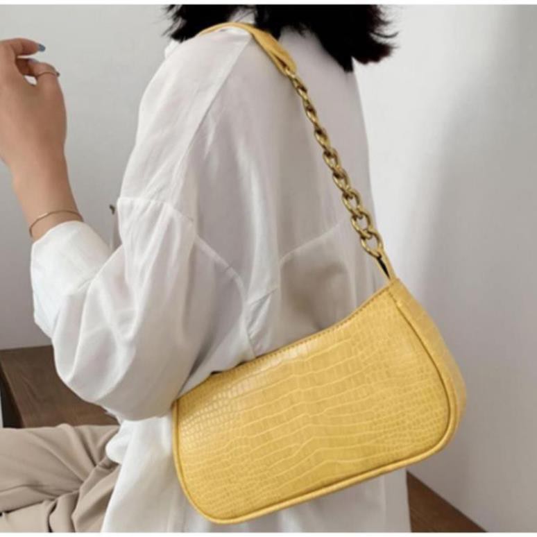 👛ẢNH SHOP CHỤP👛 Túi kẹp nách vân cá sấu phối xích vàng BH 434 | BigBuy360 - bigbuy360.vn