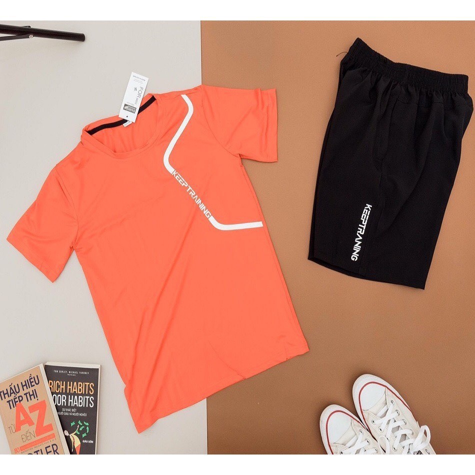 Bộ quần áo thể thao nam - bộ đồ nam thun lạnh 6 màu KEEP TRAINING - VIN95 BH24 | BigBuy360 - bigbuy360.vn