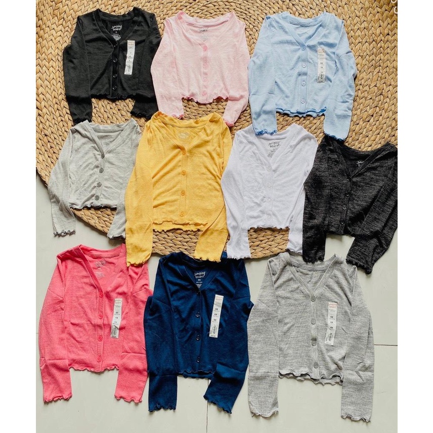 Áo cadigan bé gái JUMPING BEANS size 6 đến 12t