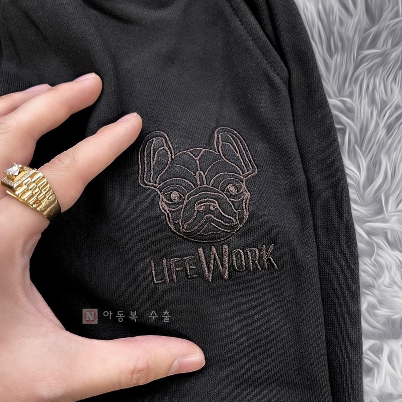 Bộ nỉ bé trai hoodie Life Work from rộng phong cách thể thao hàn quốc cá tính