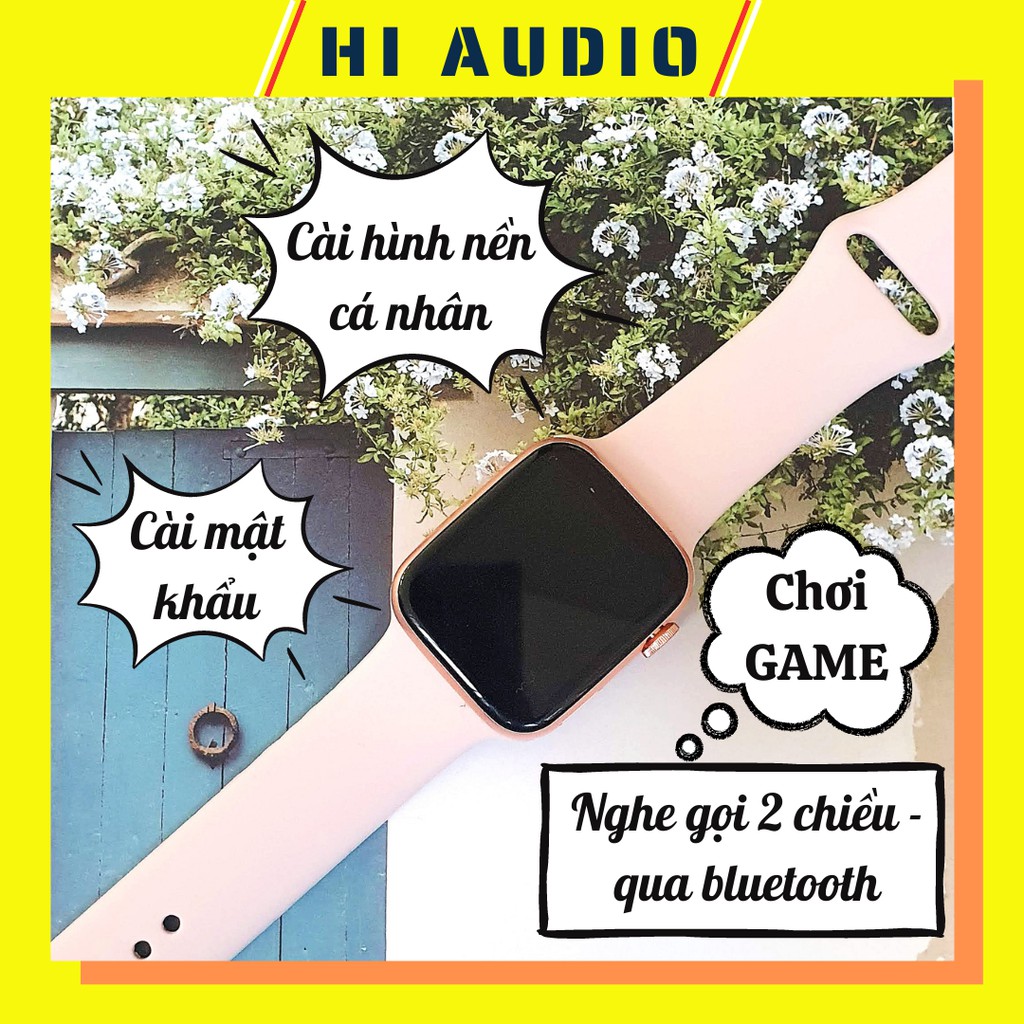 Apple watch T500 Series 5 [ HiAudio.vn ] Đồng hồ thông minh nghe gọi 2 chiều - thay ảnh nền cá nhân - giao diện tổ ong