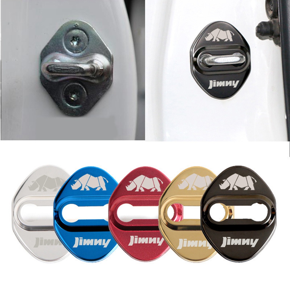 Kiểu Dáng Ô Tô Tự Động Khóa Cửa Ô Tô Bao Biểu Tượng Dành Cho Suzuki Jimny Huy Hiệu Dán Phụ Kiện Kiểu