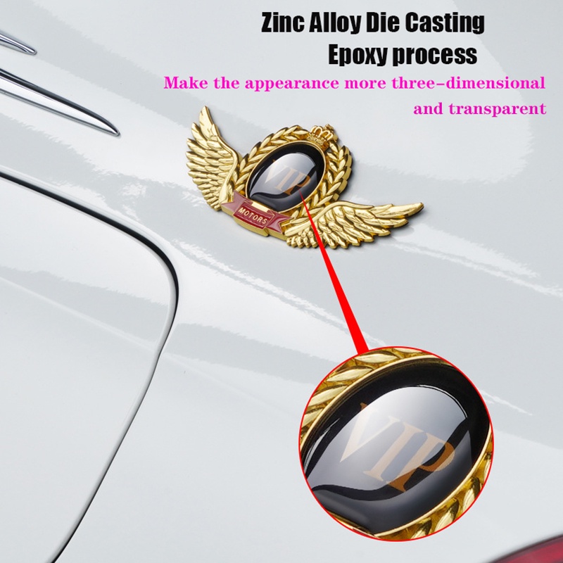 Miếng Dán Kim Loại Hình Vương Miện Trang Trí Cửa Sổ Xe Hơi MG ZS MG3 MG5