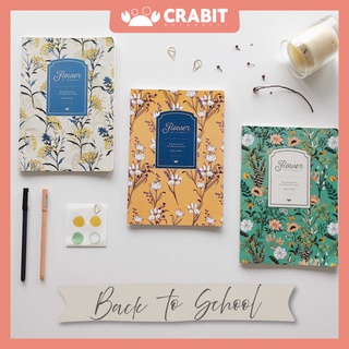 Back to school - Combo 12 vở kẻ ngang Flower 80 trang & 2 bút bi nước chủ đề