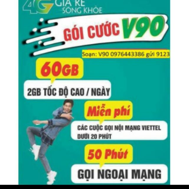 Sim 4g viettel v90