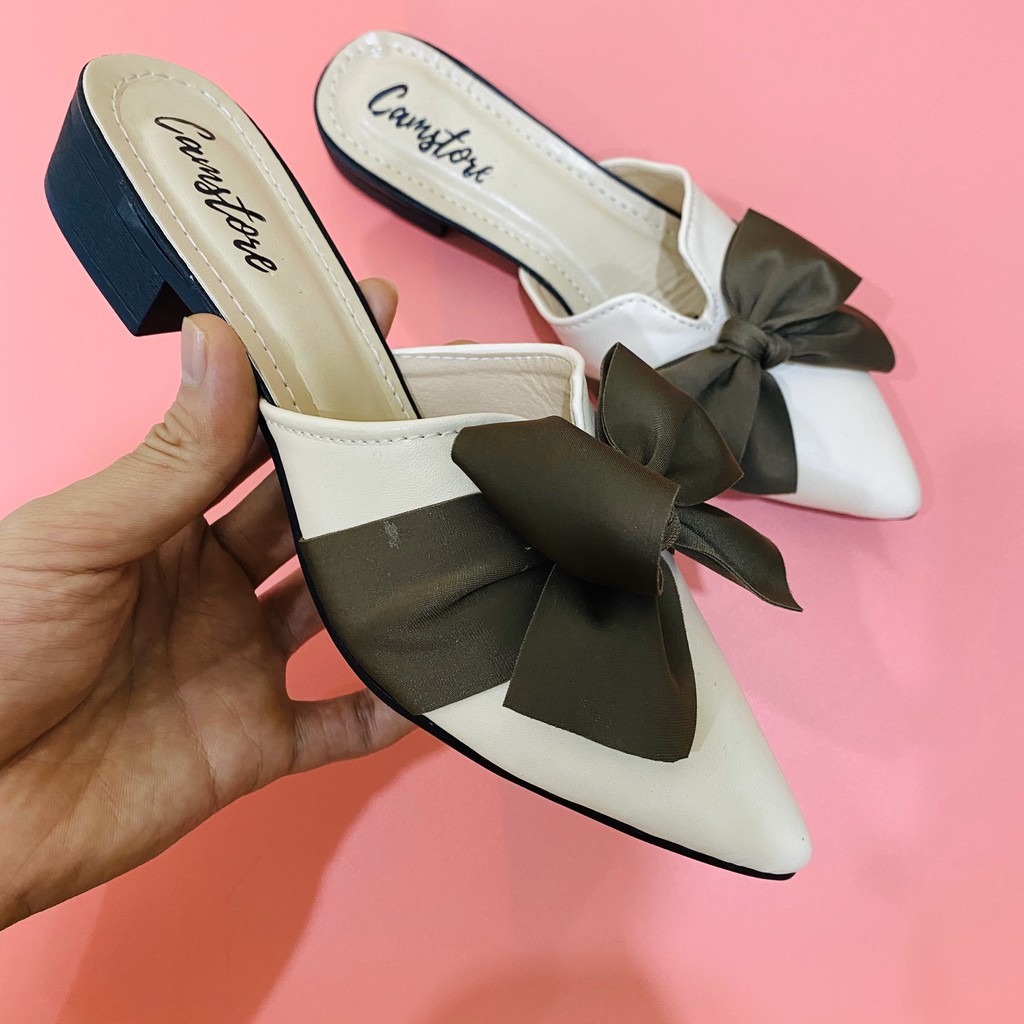 GIÀY SỤC THẮT NƠ MŨI NHỌN ĐẾ CAO 3 CM DA MỀM SIÊU ĐẸP ( RẺ NHẤT ) | BigBuy360 - bigbuy360.vn