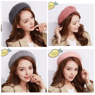 Mũ nồi dạ Beret có dây rút