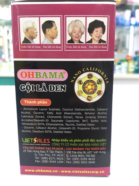 Gội là đen OHBAMA ( gói) -Amipharma