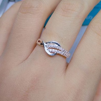 Nhẫn bạc nữ nhẫn sóng đôi đơn giản bạc ta