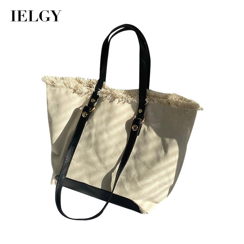 Túi Xách canvas Sức Chứa Lớn Phối Màu Thời Trang Cho Nữ