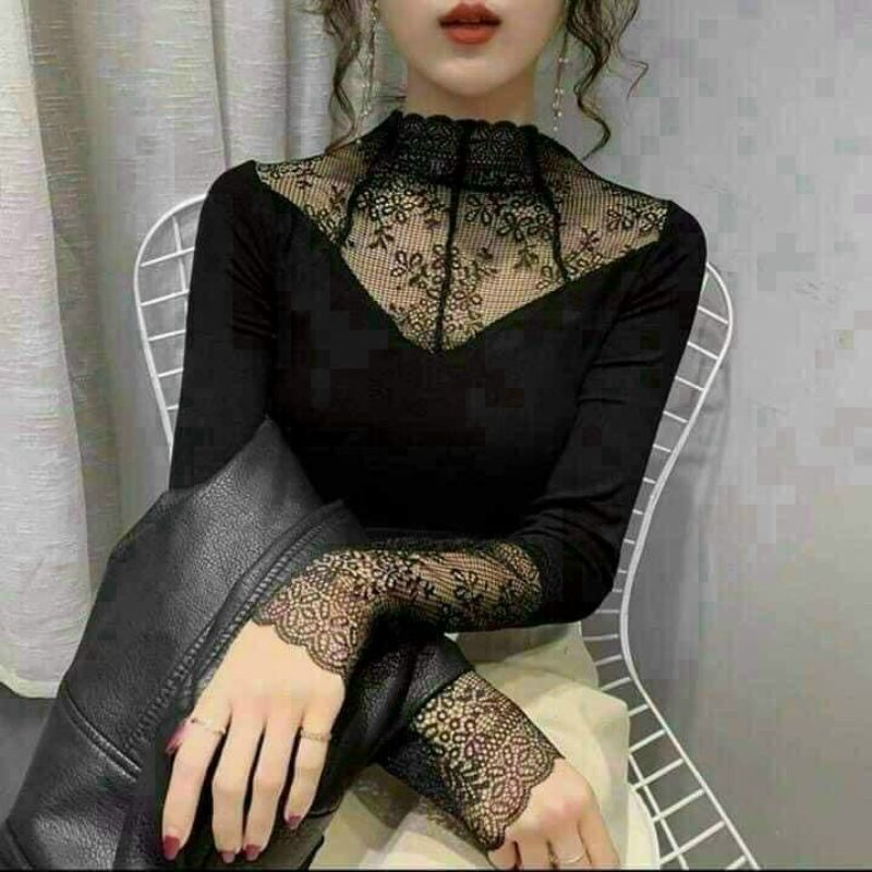 [Miễn Ship]Áo ren giữ nhiệt lót lông siêu đẹp