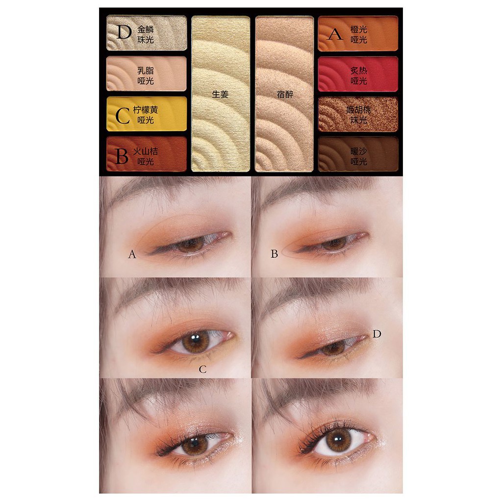 Phấn Mắt + Bắt sáng + Má hồng Novo 10 ô nhũ 3in1 Ornate