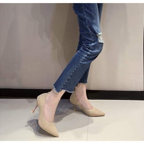 Giày cao gót mũi nhọn phong cách Hàn Quốc thời trang cho nữ