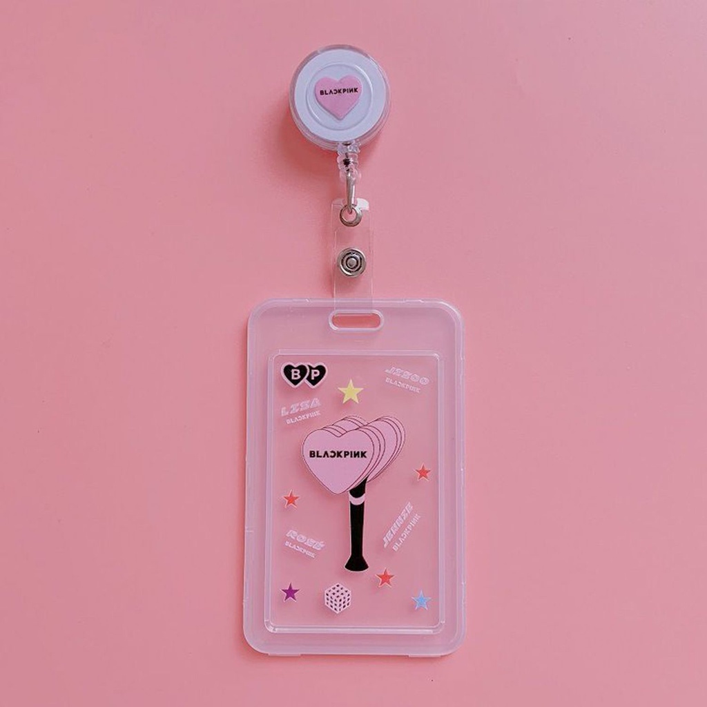 Bao Đựng Thẻ ID/Thẻ Tên Gắn Hành Lý Đi Học/Văn Phòng Đa Năng In Họa Tiết Nhóm Nhạc Kpop BLACKPINK TWICE EXO GOT7