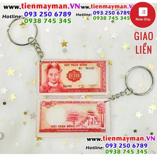 [giá sĩ] MÓC KHÓA TIỀN XƯA - Tờ tiền 100 đồng Lê Văn Duyệt miền Nam
