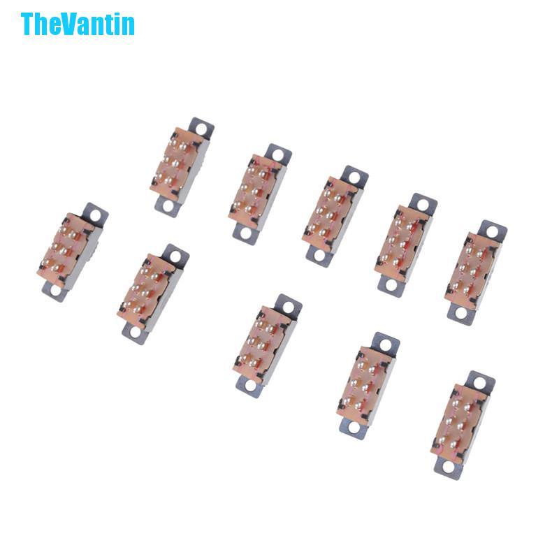 Set 10 thanh trượt Dpdt 2p2t 6-Pin 0.5a 50v Dc chuyên dụng