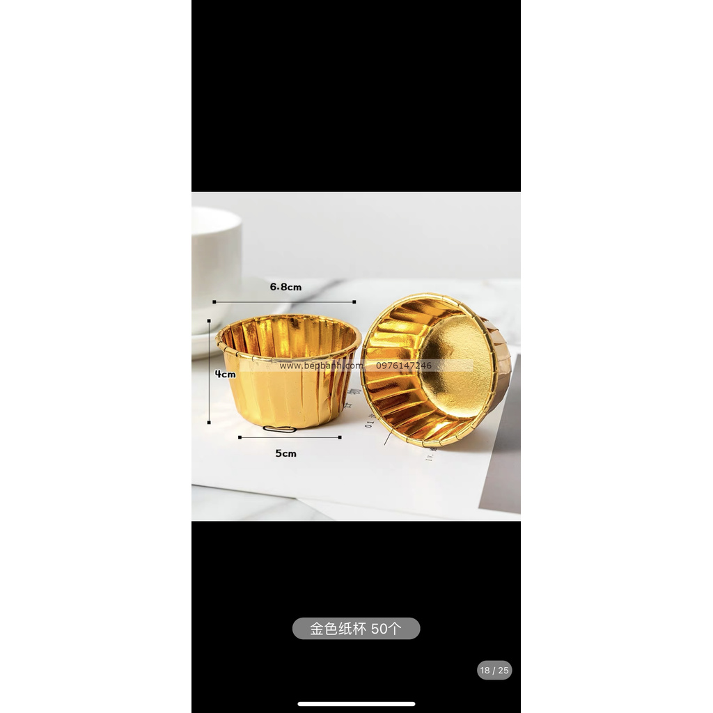 Cup giấy cứng viền 50 cái
