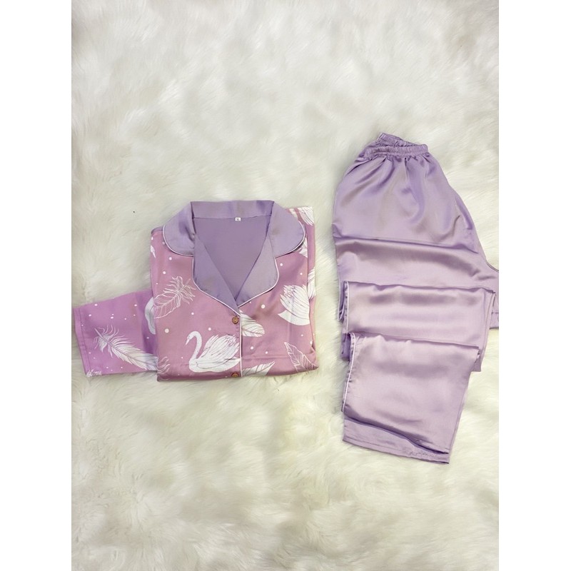 Đồ Ngủ in 3DTD 55-100kg Bigsize Cao Cấp Kiểu Dáng Đẹp Vải Satin Lạnh Mặc Cực Thích | BigBuy360 - bigbuy360.vn