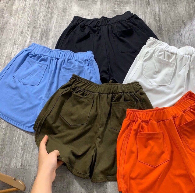 Quần Short nữ thể thao thun da cá năng động TRƠN TÚI SAU Freesize dưới 55kg Molly Fashion