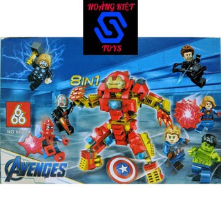 Đồ chơi Lego Minifigure Avengers Endgame Super Hero 8in1 Hulkbuster 666 66009