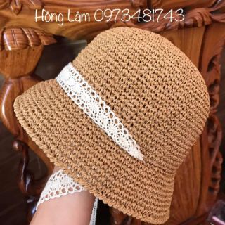 Ren cotton trang trí mũ