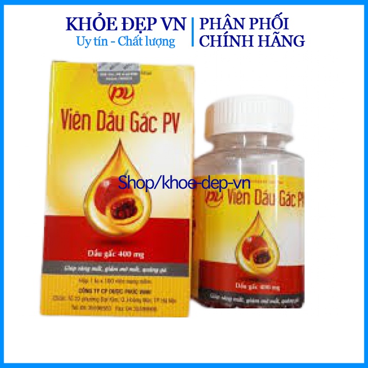 VIÊN DẦU GẤC PHÚC VINH - Giảm lão hóa, bổ mắt, tăng sức đề kháng cơ thể ( LỌ 100 VIÊN)