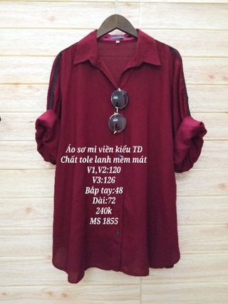 ÁO SƠ MI VIỀN KIỂU BIG SIZE