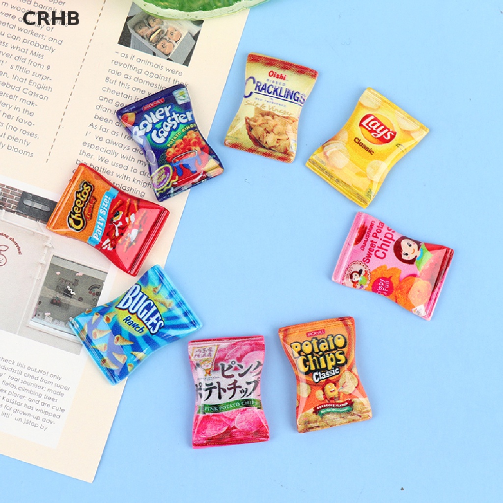 Crhb Set 10 Mô Hình Đồ Ăn Vặt / Khoai Tây Chiên / Kẹo Bằng Nhựa Resi