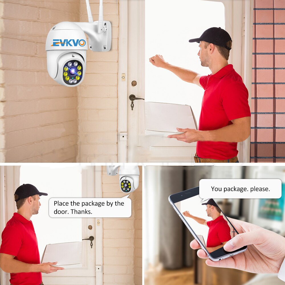 EVKVO - 10LEDs Tầm nhìn ban đêm đầy đủ màu sắc - YI LOT APP 5MP Wireless WIFI Outdoor PTZ IP Camera CCTV Security Surveillance Camera | BigBuy360 - bigbuy360.vn