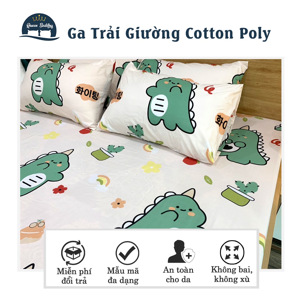 Ga Trải Giường Cotton Poly, Ga Nệm Mùa Hè Nhiều Họa Tiết