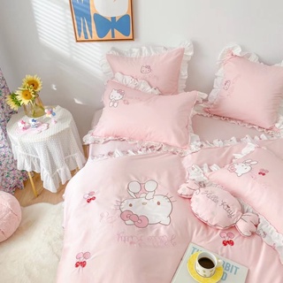 Bộ Chăn Ga Gối Lụa 60S Kitty đáng yêu ( 3 mẫu)
