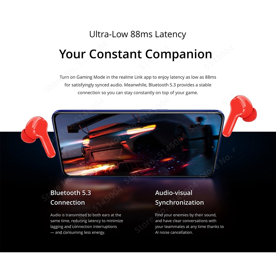 Tai Nghe Không Dây realme Buds T100 TWS Pin 28 Giờ IPX5