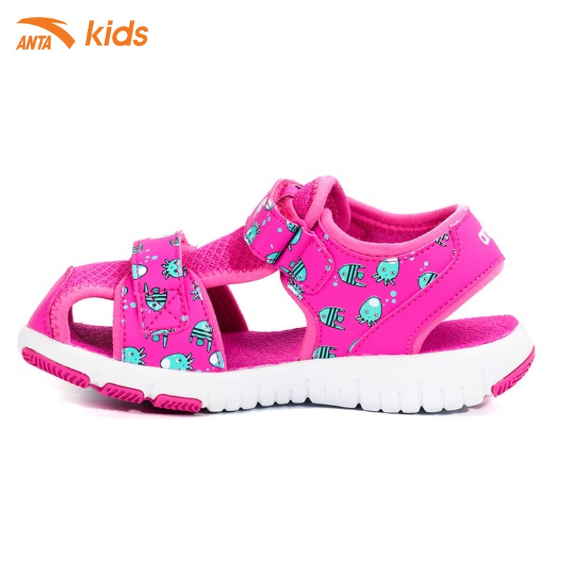 Giày sandals bé gái Anta Kids đế Eva siêu nhẹ , quai dán Velrco tiện lợi W32726981-2