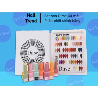 Set Sơn Dirse Hàn Quốc 60 mầu chất sơn đặc, bóng, bền. Tặng kèm bảng màu, base, top trị giá 450k