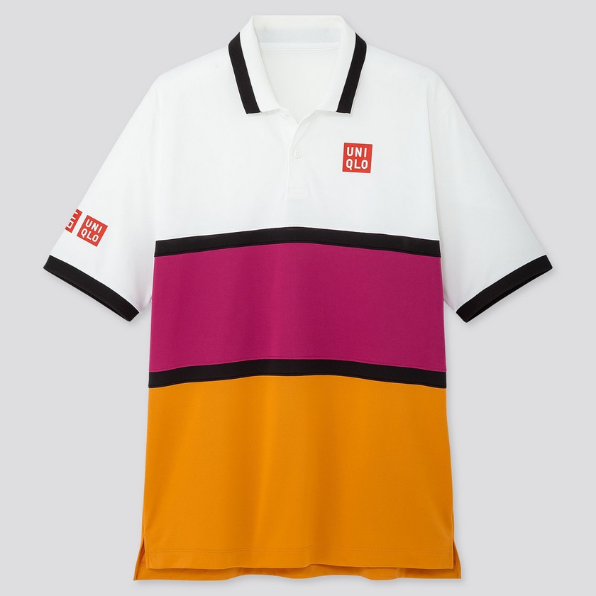 Uniqlo set bộ tennis trắng hồng vàng 417175-01+426628-00